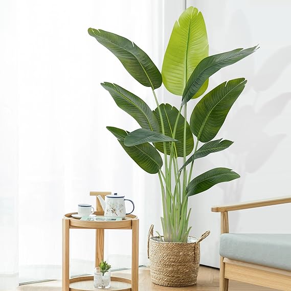 Künstliche Paradiesvogel-Pflanze – 150 cm, mit 10 Blättern (1 Stück)
