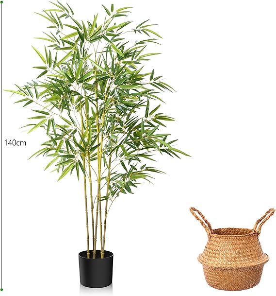 Künstliche Bambuspflanze – 140 cm hoch, im Topf (1 Stück)