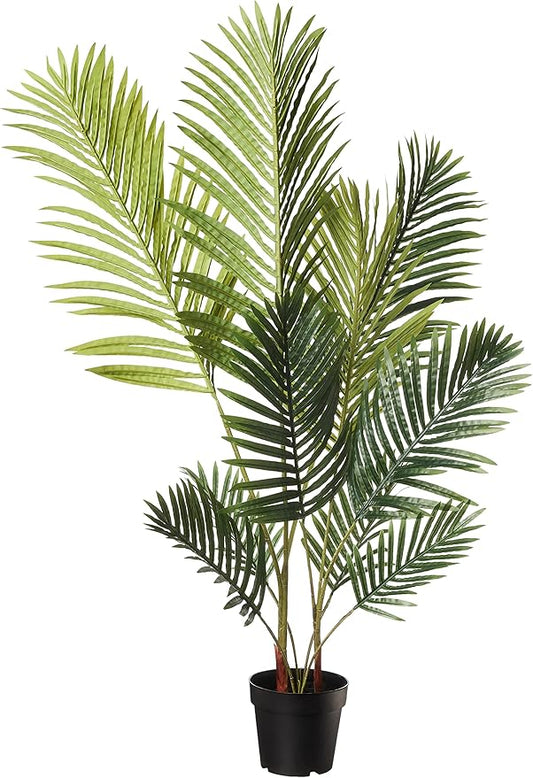 Künstliche Palme mit Kunststoff-Pflanzgefäß – 120 cm hoch (ca. 70 x 70 x 119,8 cm)