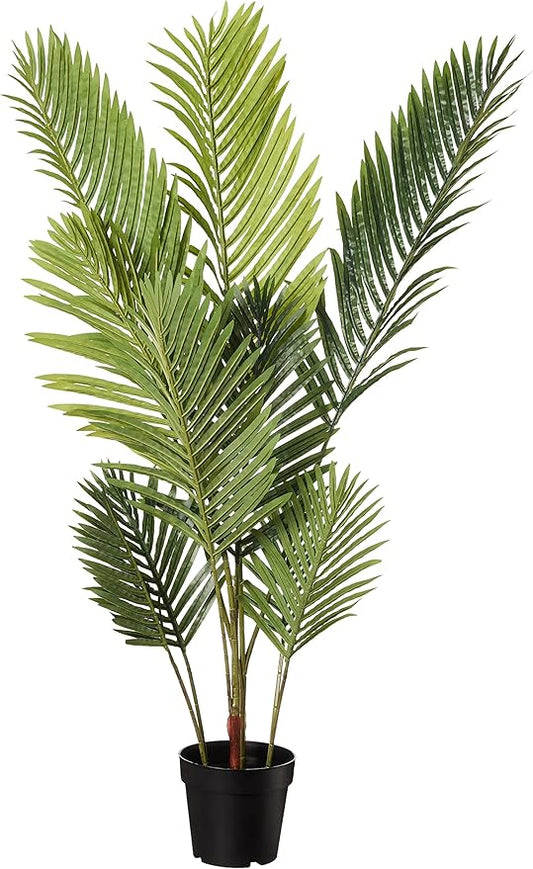 Künstliche Palme mit Kunststoff-Pflanzgefäß – 120 cm hoch (ca. 70 x 70 x 119,8 cm)