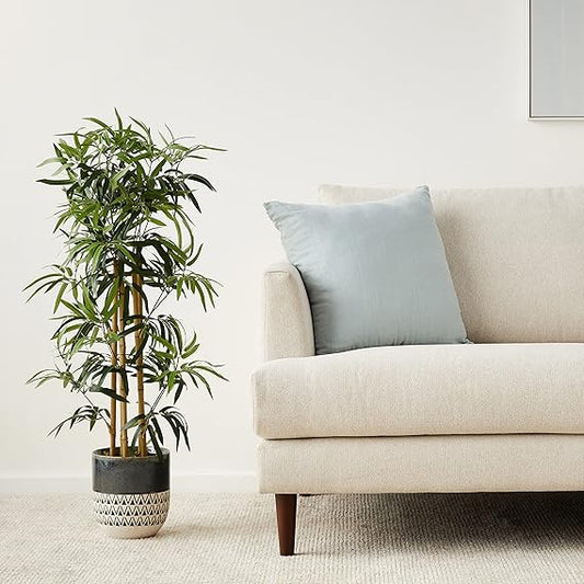 Künstliche Bambuspflanze mit Blumentopf, 100 cm, Grün
